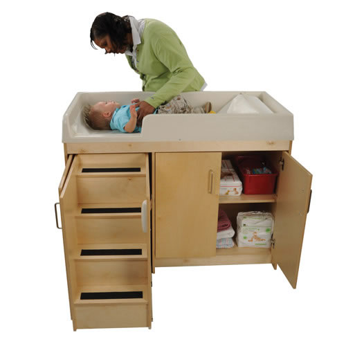Example of pre-manufactured changing table (by Kaplan)
