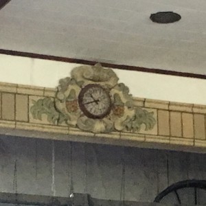 Proscenium detail at stage in gym