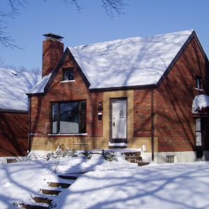 Jim's home in winter.